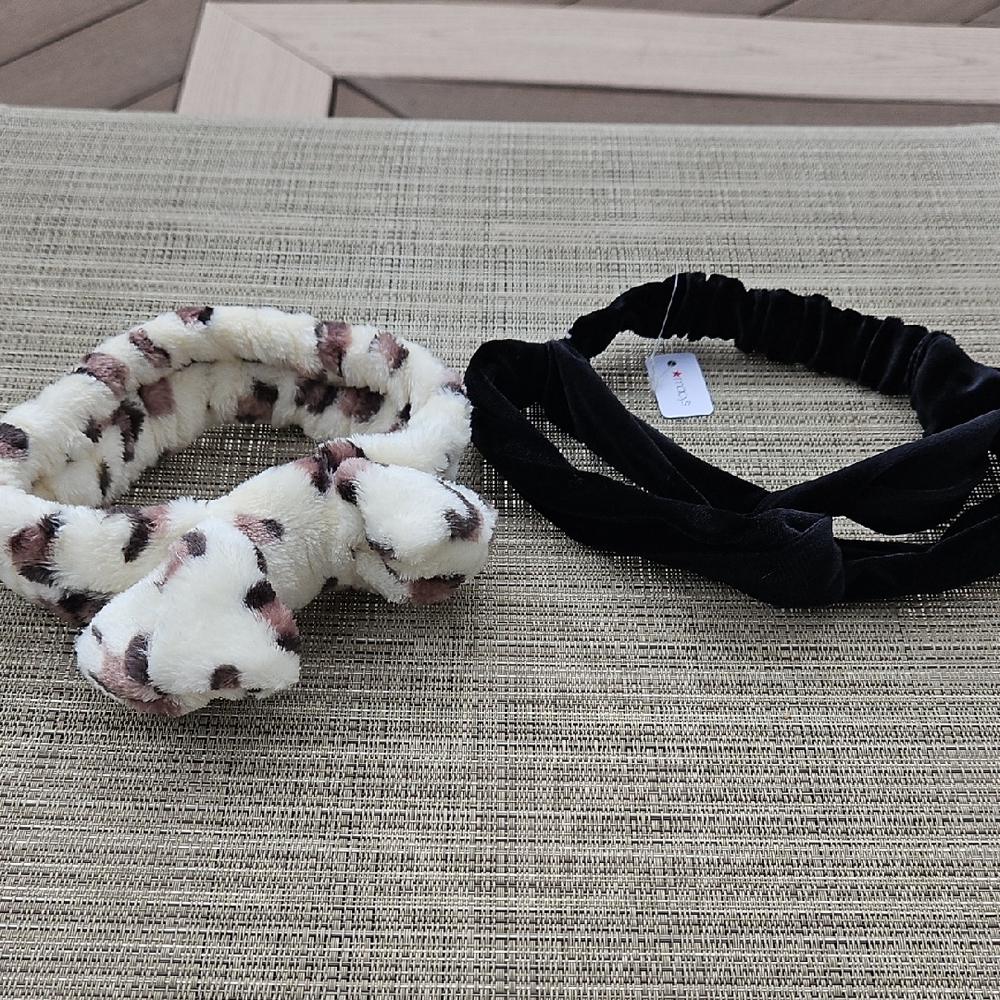 Leopard Print and Black Headbands